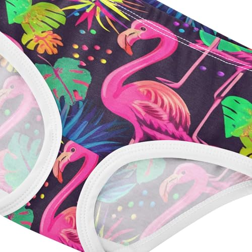 Pink Flamingos Colorful Tropical Girls Underwear Toddlers 2t Cotton Little Girl Panties Fun Briefs Undies Kids4