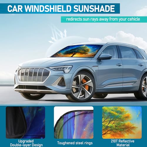 Car Windshield Sun Shade, Folding Car Shades for Front Windows UV Rays Sun Cover Shade, Keeps Your Vehicle Cool — view 5