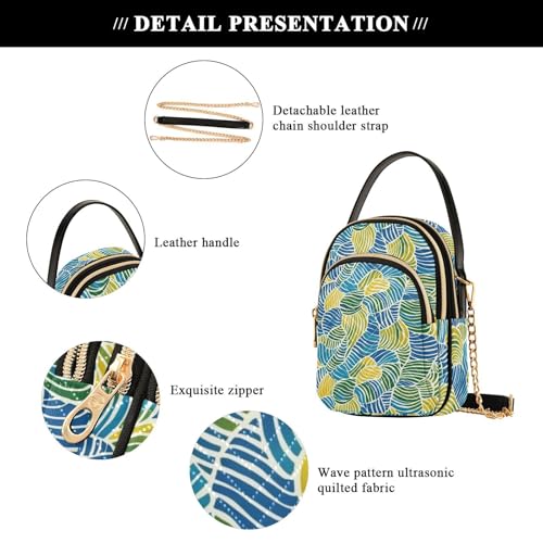 Sac à dos à bandoulière multipoche géométrique pour l'automne - 6