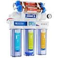 Max Water 6 Stage Aquarium System/RO Water Filtration System with Deionization Filter RO Water Purifier 100 GPD Hydroponics RODI System (Clear Housing System with TDS Meter)