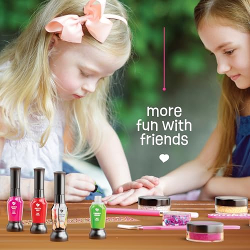 Nail Art Studio for Girls - Birthday Gift - Nail Polish Kit for Kids Ages 7-12 Years Old - Girl Gifts Ideas - Gift Set - Girly Stuff - Polish, Pens, Glitter, Stickers, Gems, Filer - 8 9 10 11 12 Year - Image 8