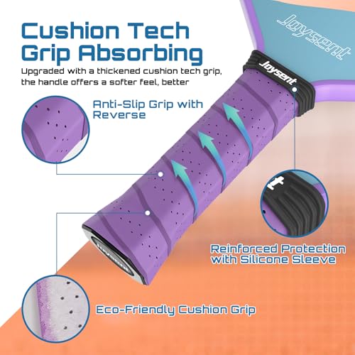 Image of Pickleball Paddles Set of 2, Lightweight Pickleball Racket for Beginner, USAPA Approved Fiberglass Surface Pickleball Set with Non-Slip Comfort Grip