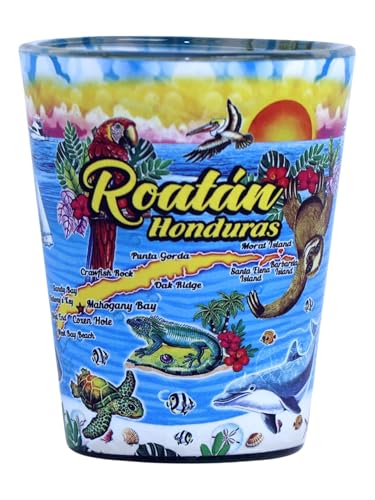 Roatan Honduras Scene In and Out Shot Glass