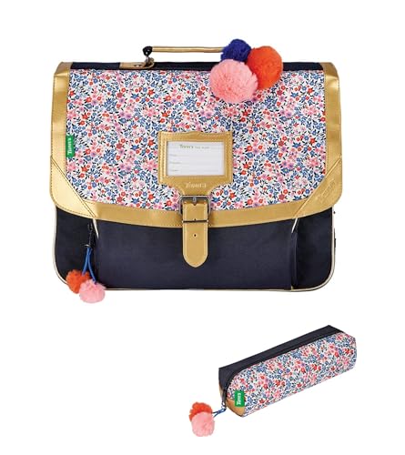 Lot Cartable 38 cm + Trousse Rectangulaire Assortie +...
