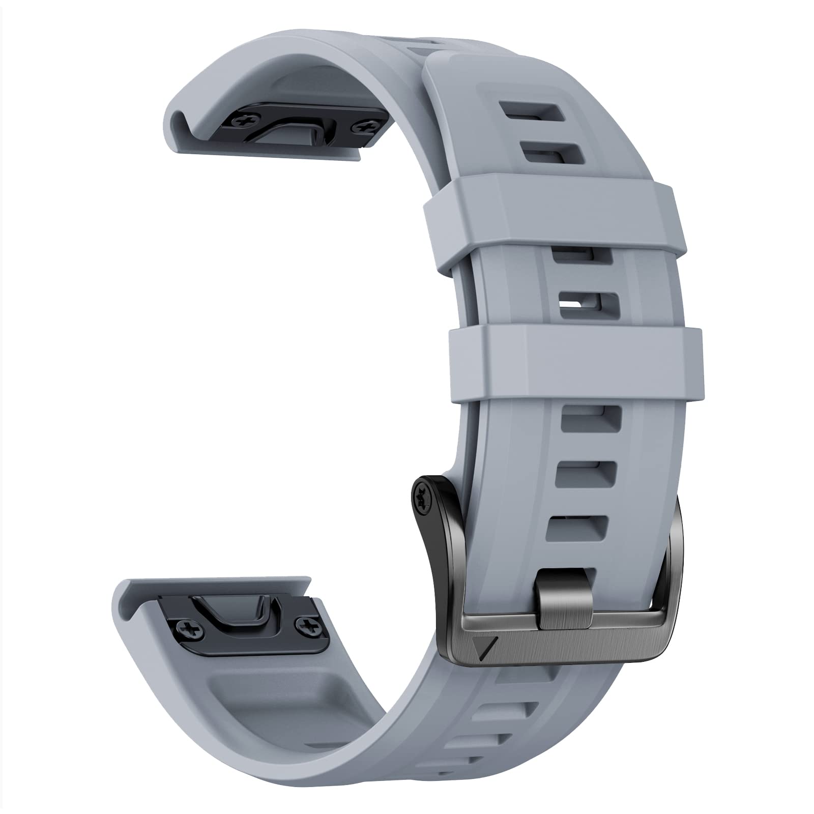 NotoCity for Garmin fenix 7/6/5/7 Pro/6 Pro/5 Plus/8 47mm Strap,22mm Silicone Watch Strap for Garmin Forerunner 945/955/965/970/E 45mm/Approach S60/S62/S70 47mm(grey)