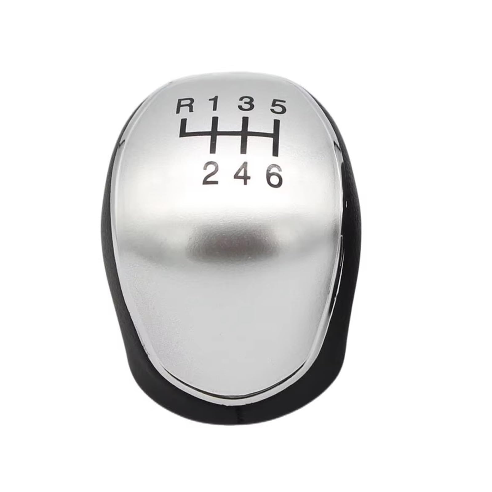 Qmtvfsrh 6 Speed Silver Knob Car Gear Shift Knob Manual Gear Shift Knob With Pu Gaiter Boot Cover For Mondeo 4 Mk4 Iv 2007-2014 Shifter Lever(6 Speed Silver Knob)