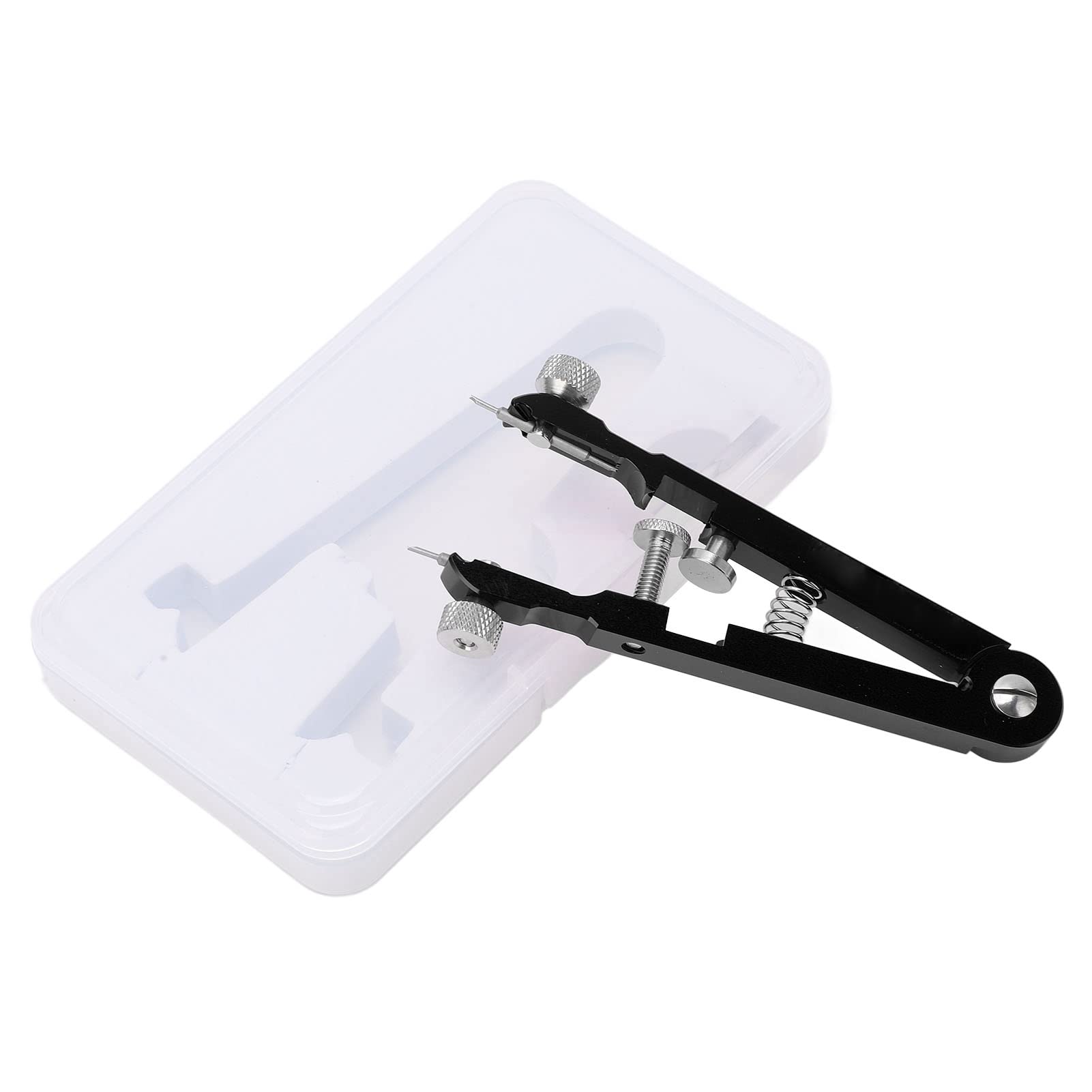 Pinzas para Pasadores De Reloj con Puntas De Pasador, Herramienta De Extracción De Correas De Muñeca En Forma De V De Aleación De Aluminio, Pinzas para Pasadores De Reloj Blac.