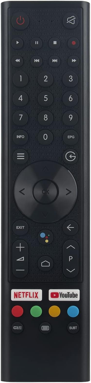 PERFASCIN Replace Voice Remote Control for CAIXUN EC65E1UA EC75E1UA EC43S1A EC50S1A EC55S1A EC75E1A 4K UHD Android TV Compatible with SANSUI/QiLive Remote