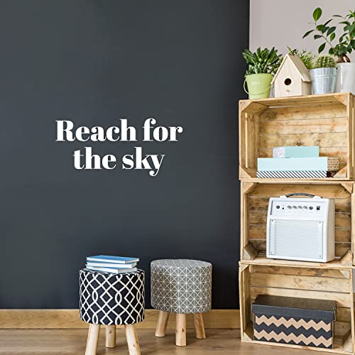 Vinilo artístico Reach for The Sky 11 x 25 pulgadas blanco miniatura 4