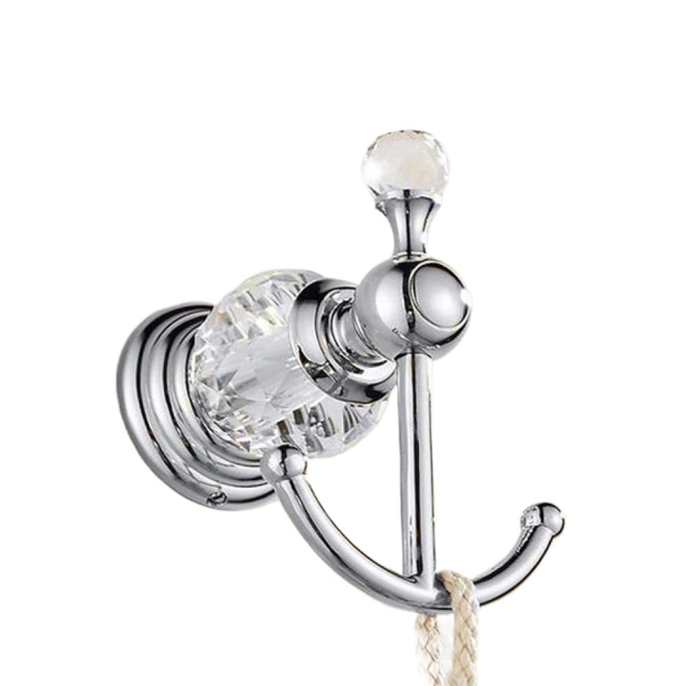 Towel Ring, Chrome Stainless Steel Wall Mounted Bathroom Hardware Set Soap Dishes Robe Hook(Robe Hook)