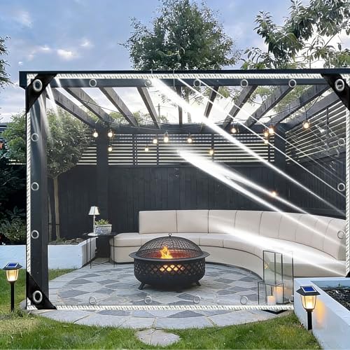 🎨【Misure Multiple】 Offriamo teloni in diverse misure per soddisfare la maggior parte delle esigenze all'aperto. La copertura trasparente impermeabile per gazebo raggiunge una dimensione massima di 10x10 metri e può essere prodotta su misura, tuttavia potrebbero verificarsi variazioni di 0-5 cm a causa delle caratteristiche del materiale.