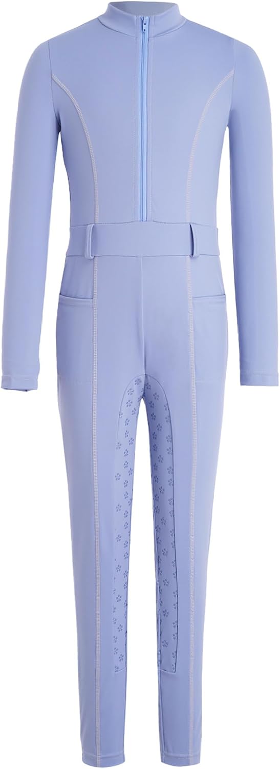 Kids Horse Riding Jumpsuit Equestrian Breeches Horseback Riding Catsuit Horse Rider Complete Outfit