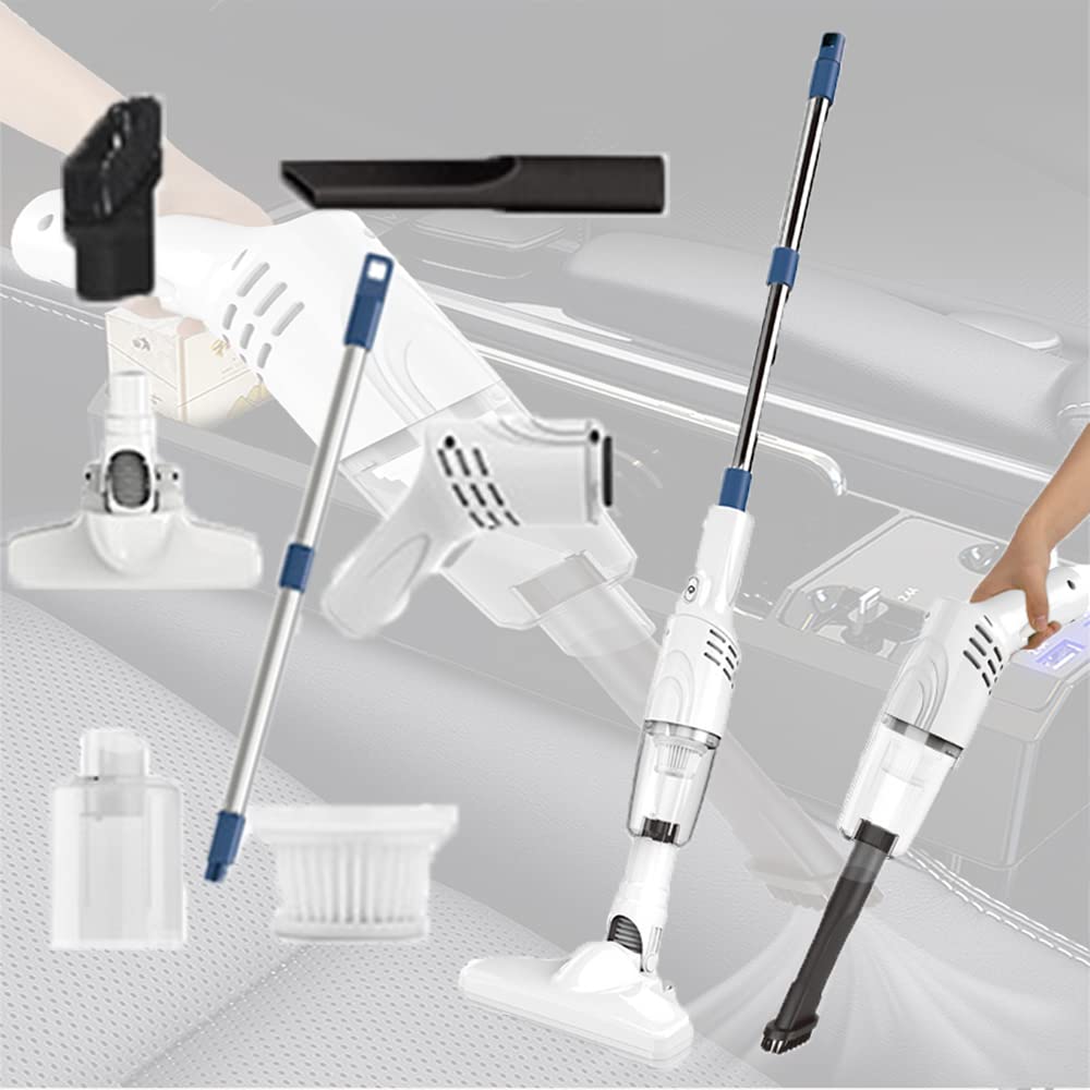Car Vacuum Cleaner High Power Cordless,Vacuum Cleaner Carpet and Floor,Handheld Vacuum Cordless,Stick Vacuums & Electric Brooms,Household Vacuum Cleaner for Hardwood Floor/Low-Pile Carpet Deep