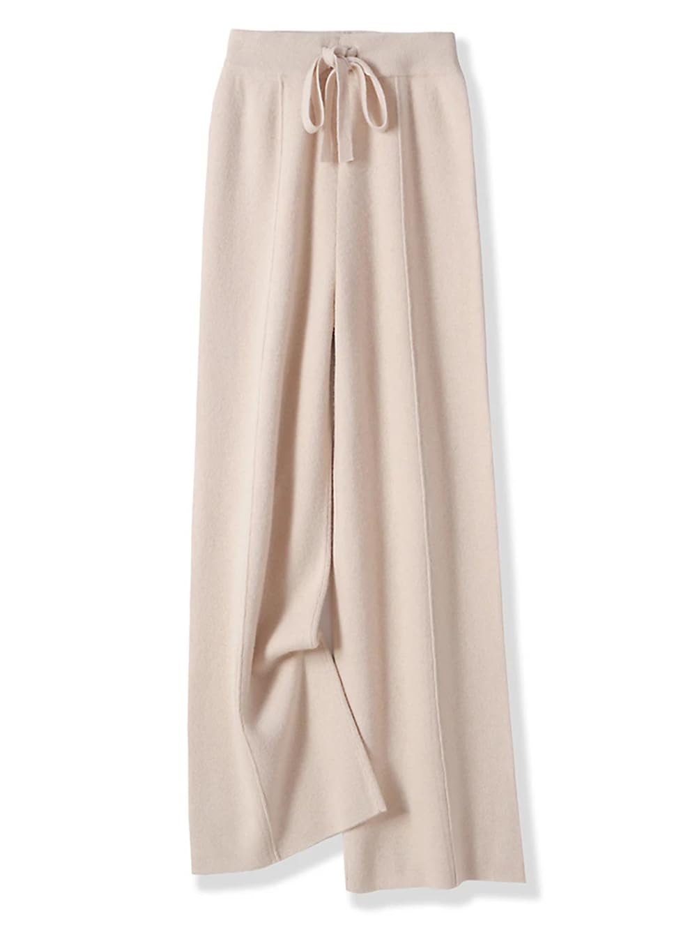 Hndudnff Pantaloni da donna in lana merino con elastico in vita pantaloni invernali casual morbidi lavorati a maglia