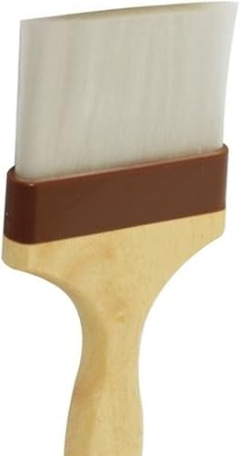 Miniatura 4 de Cepillo de repostería de cabeza plana de 4 pulgadas con mango de madera- Cepillo de repostería para untar cepillo de aceite culinario para parrilla,