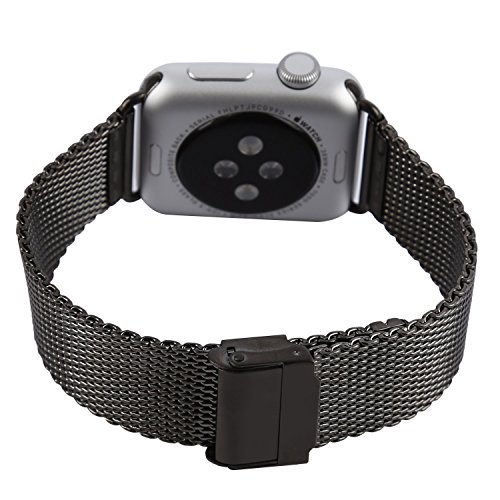 Tsing Apple Watch banda banda de correa de pulsera de acero inoxidable para Apple Watch 38 mm 42 mm Todos los modelos (Negro, Plata, Gray), color Gris - gris