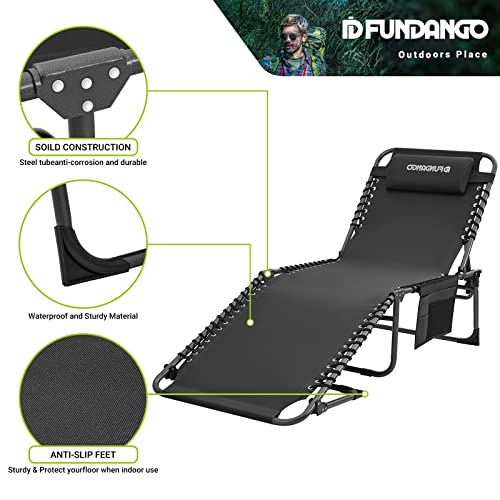 Fundango Lounge Chair, L74.8 X W23.2 X H13.3 Inch, Black_74.8" L X 23.2" W #TOP3