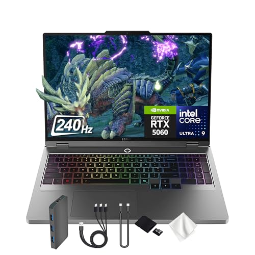Image of Lenovo Legion 5i 16 inch WQXGA 240Hz AI-Powered Gaming Laptop, Intel 24-Core Ultra 9 275HX, NVIDIA GeForce RTX 5060 GDDR7, 32GB DDR5, 2TB PCle SSD, RGB Backlit Keyboard, Win 11 Pro, Gray, 1TB Docking