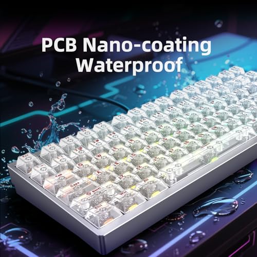 Image of IROK MG75MAX 81 Keys Wired Magnetic Switch Keyboard, 256KHZ Single Key Scan Rate, PCB Nano-Coating Waterproof, Hall Effect, 8KHZ /ARGB /CNC Aluminum Gaming Keyboard(White)