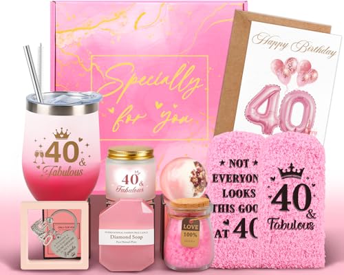 40th Birthday Gifts Women, 40 Year Old Birthday Gifts for Women Self Care Relaxing Spa...