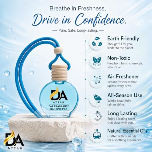 Image of Aqua Refresh Car Freshener Hanging Pod 12ml Wooden Lid Lasts Up to 45-60 Days