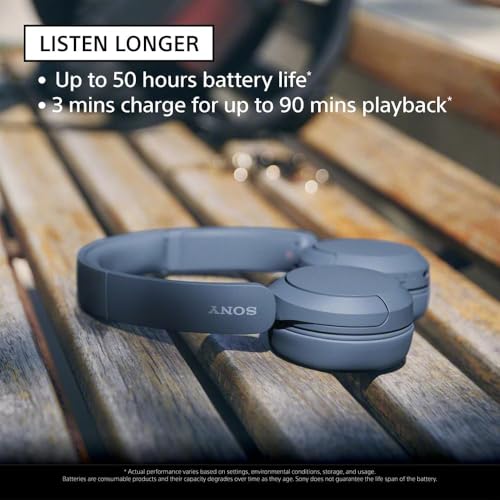 Sony WH-CH520 Wireless Headphones Bluetooth On-Ear Headset with Microphone and up to 50 Hours Battery Life with Quick Charging, Pink - Image 3