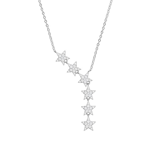 GIVA 925 Hypoallergenic Sterling Silver Starry Drop Necklace (AAA+ Quality Zirconia Stone)