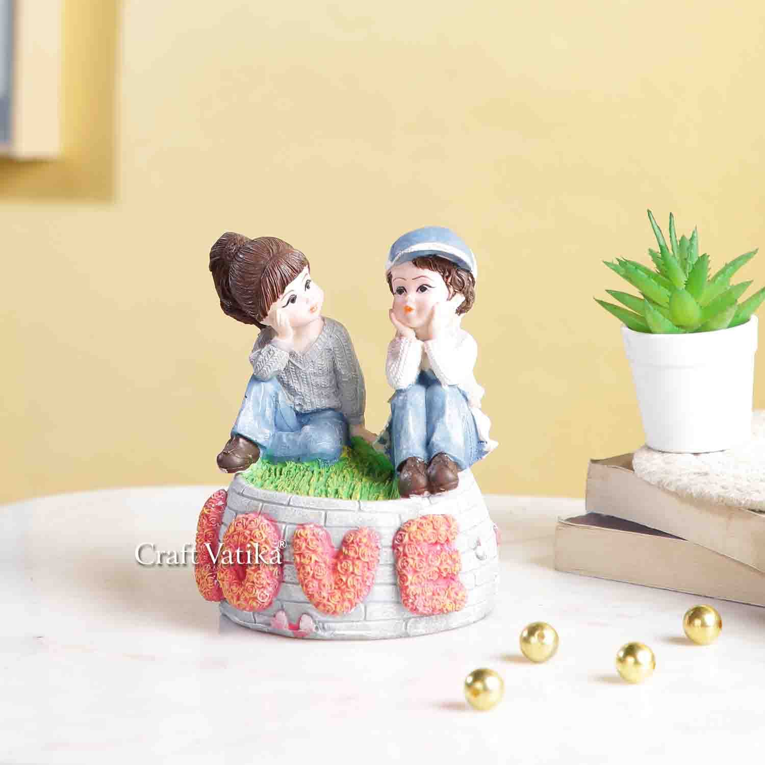 CraftVatika Love Couple Home Decorative Showpiece, Sitting Couple on Wall Sculpture Figurine Gift for Home Decor, Table Top, Couple, (3.5x3.5x4.6 Inches) (B09TKFHZZV) Amazon Price History, Amazon Price Tracker