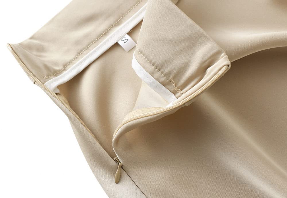 OZEO Röcke Damen,Damen Satin Midirock Flieder Hohe Taille Glänzend Faltenrock Mit Reißverschluss Sommer A-Linie Swing Geraffte Volltonfarbe Mode Lange Röcke Für Mädchen Damen,S