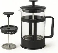 Cafeteira de Prensa Francesa de Vidro 600ml