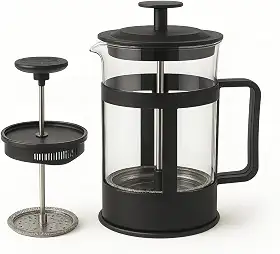 Cafeteira de Prensa Francesa de Vidro 600ml