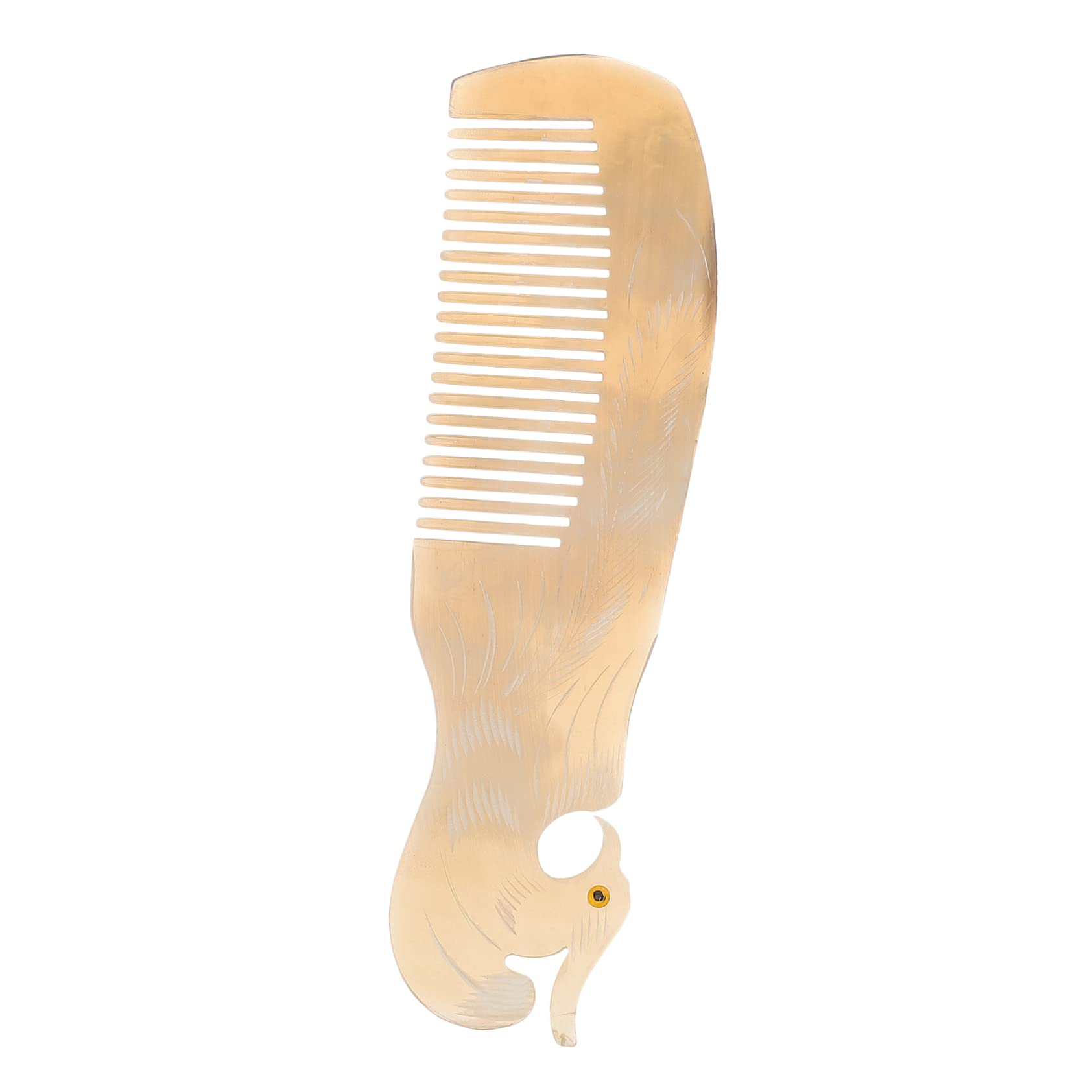 Beaupretty 10 Pièces peigne masseur portatif brosse à cheveux pour hommes masseur de cheveux poil de corne de boeuf mini masseur pour femme cheuveux massage gravure comb fait main cornes