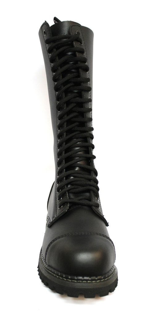 Grinders re Nero Opaco Militare Punta di Sicurezza in Metallo Stivali Unisex Punk del Motociclo