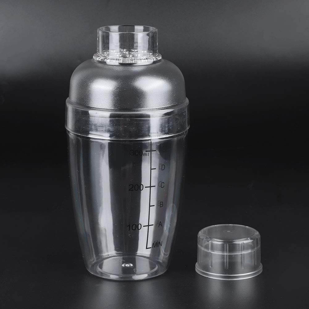 Shaker Cocktail En Plastique PC – 1000 Ml – Transparent Avec échelle – Pour Bar, Maison, Cocktails – Tasse étanche Avec Couvercle