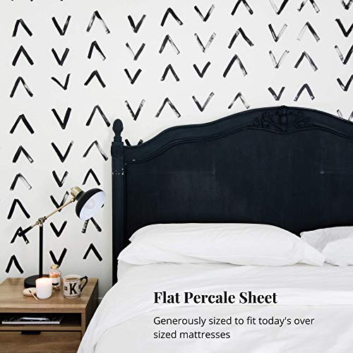 Thomas Lee 500 Thread-Count Percale, Us-Grown Pima Cotton, Classic Ivory, Bed Sheets & Pillowcases Set - Ivory King Sheet Set For Bed #TOP7