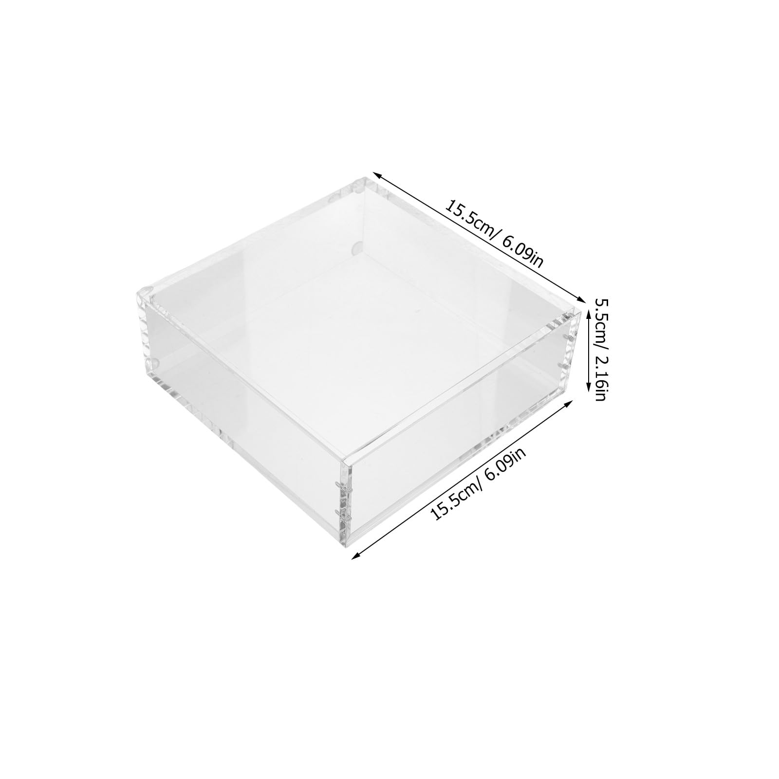 Gatuida Scatola portacarte in acrilico trasparente formato A5 compatibile con Booster Pack, porta carte da gioco magnetico, organizer per cartoline, accessorio per giochi da tavolo