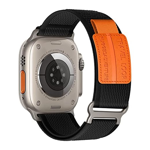 Trail Loop für Apple Watch Armband Ultra/2 49mm 45mm 44mm 42mm 40mm 41mm 38mm iWatch Armbänder Damen/Herren Nylon Sport Klettverschluss Band für Apple Band SE/2nd Series 9 8 7 6 5 4 3, Negro/Leder L