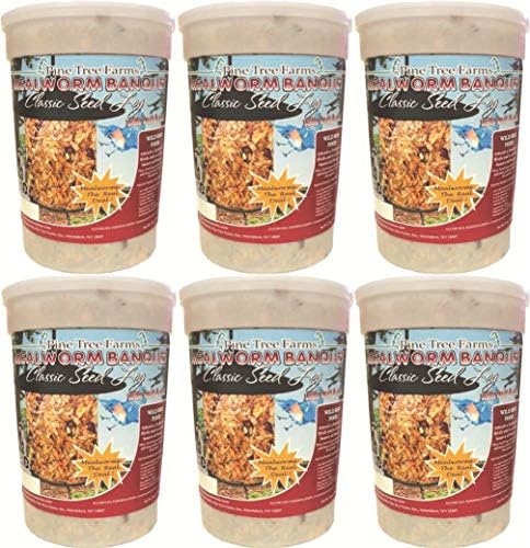 Caso Pack de las Granjas de pino Mealworm Banquetes semillas de troncos, 4,5kg cada una.