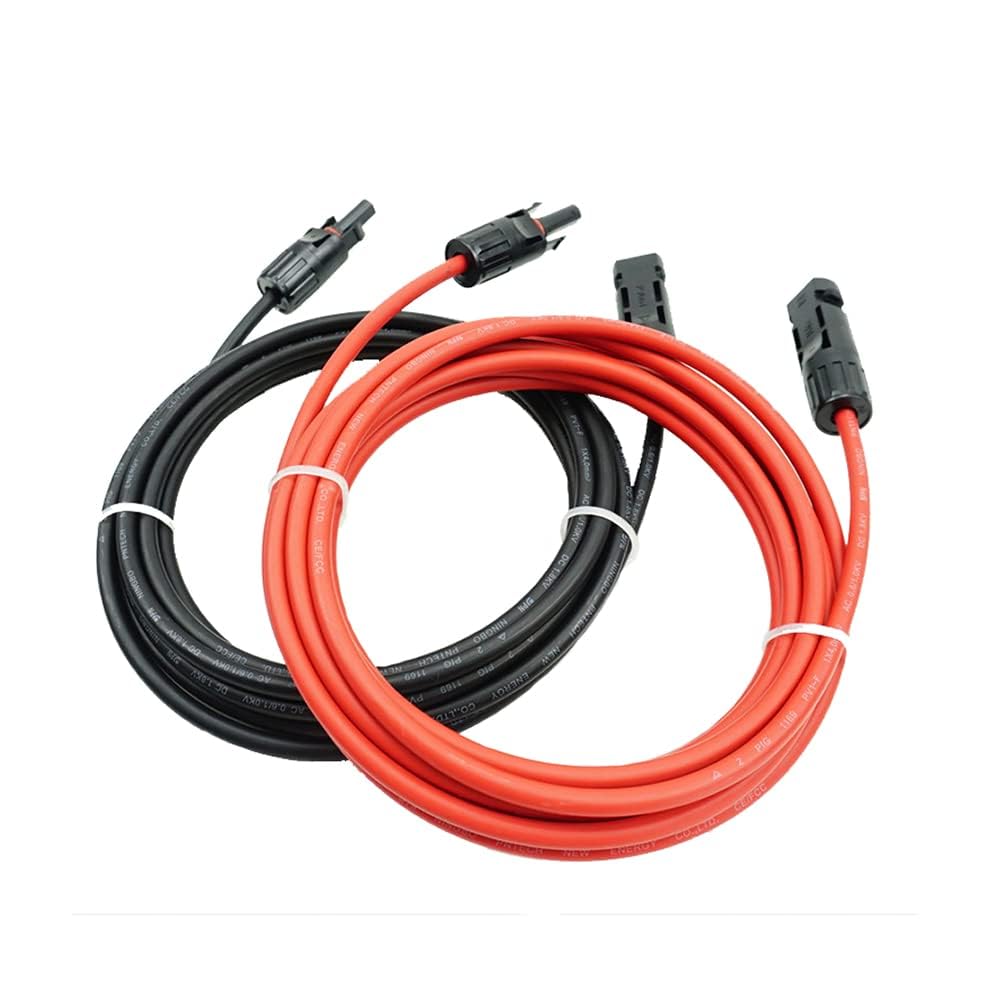 Solar Panel Extension Cable -1M/2M/3M/5M/10M/20M/30M 10AWG(6mm²/4mm²)，Harness Wiring Wire Adapter with Connector，Tinned Copper Electrical Wire Cable- Red+Black (4mm²5M)-image-34