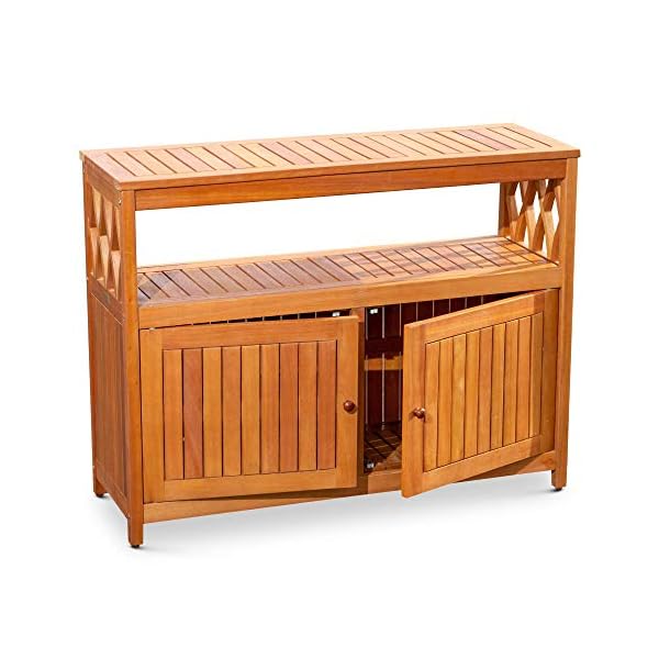DTY Outdoor Living Longs Peak Eucalyptus Sideboard, Natural Oil
