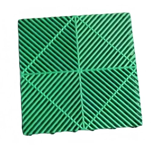 RoastMeガレージタイル ガレージマット 6色 バイク 車 駐車場 屋外 屋内 10枚 40cm×40cm×1.8cm 耐荷重10t ポリプロピレン フロアタイル 車庫 はめ込み式 洗車 ブラック (40x40x1.8 グリーン)