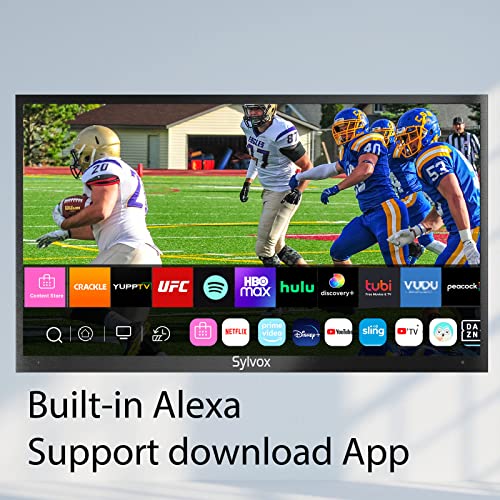 SYLVOX 55 Inch Outdoor TV, Smart TV with Alexa Built-in 4K UHD High Brightness QLED TV, Bluetooth and WiFi Support, Waterproof Suitable for Outdoor Use (DeckProQLED Series) - doors, smart, qled, luxury tech, high-end computers - Image 3