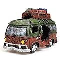 XUBX Aquarium Decoration, Fish Tank Rock Resin Bus Ornament, Fish Tank Landscaping Creative Small Car Decor for Fish Shrimp Hiding Cave Crafts Accessories Vivarium Furniture Pet Supply