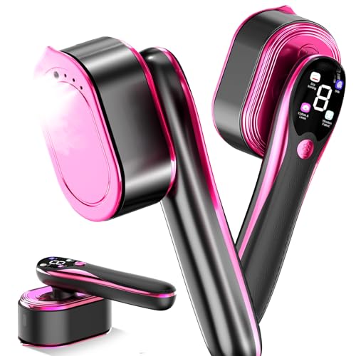 Travel Steamer for Clothes, 1200W Portable Handheld Steamer for Clothes, Portable Steam with LCD Display, 10s Fast Heat-Up, 2-in-1 Powerful Wrinkle Remover for Home & Travel