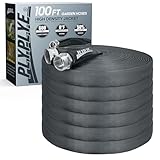 100ft Non-Expanding Garden Hose – Ultra-Light, Kink-Free, High-Pressure, Abrasion-Resistant, Durable, All-Weather, Eco-Friendly, Black&Gray