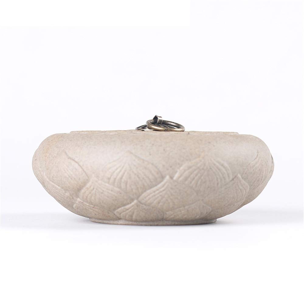 Quemadores de Incienso de cerámica, Porta Incienso, Bandeja para Cenizas, Cuenco para Obras de Arte, decoración del hogar, Yoga, Oficina en casa (Beige, 10,8 x 8 x 4 cm)