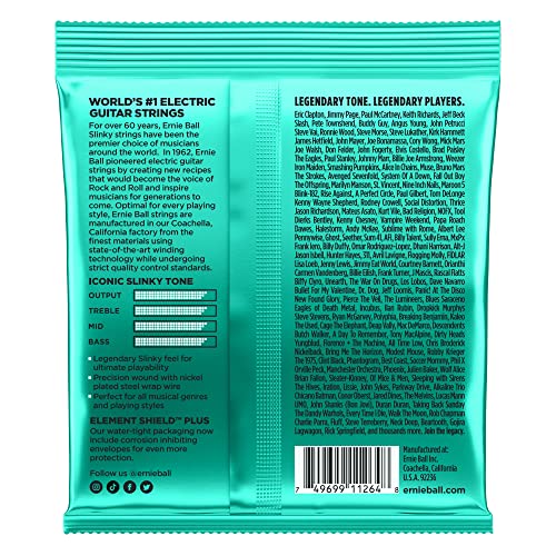 Ernie Ball Not Even Slinky Nickel Wound Electric Guitar Strings 3-Pack - 12-56 Gauge, Not Even (12-56) - Image 2