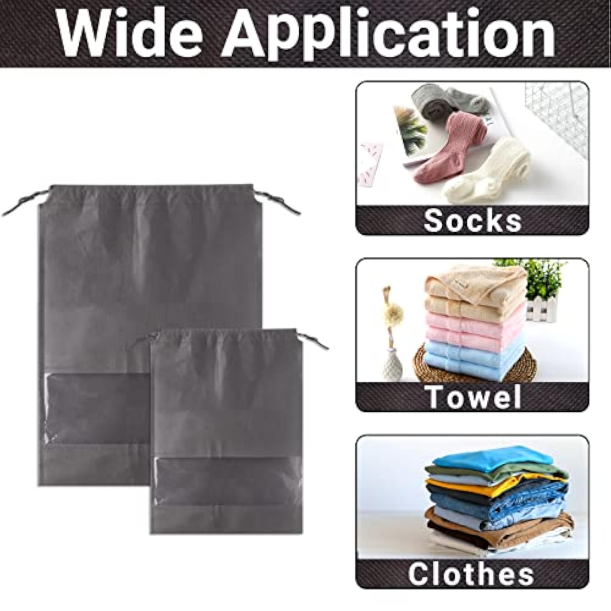 10 PCS Travel Shoe Bag, Drawstring Storage Bags