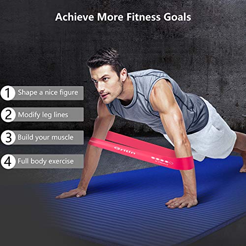 Resistance Bands,Gritin Exercise Bands Loop Bands with Instruction Guide and Carry Bag - Pack of 5 Different Resistance Levels Elastic Bands for Working Out, Exercise,Gym,Training,Yoga - Image 9