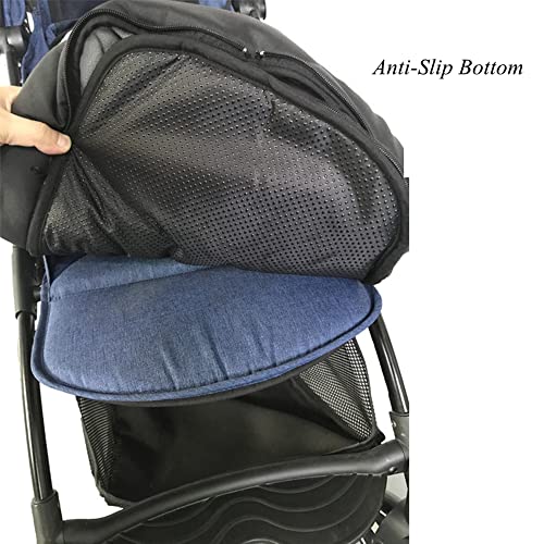 Image of Winter Warm Thick Fleece Baby Stroller Sleeping Bag Detachable Universal Waterproof Toddlers Bunting Bag Double Zipper Closure Windshield Footmuff Newborn Infants Swaddle Pram Wrap, Black, BUNBAG09